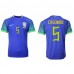 Maillot de foot Brésil Casemiro #5 Extérieur vêtements Monde 2022 Manches Courtes